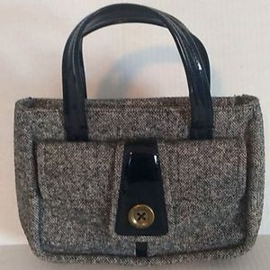 DKNY black tweed handbag